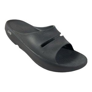 Women's OOFOS OOAHH Black Slide Sandals size 9